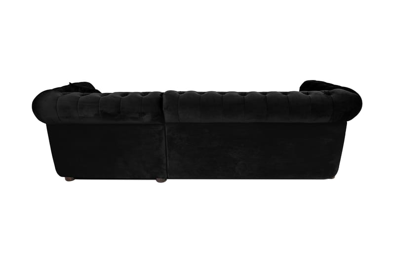 Bäddsoffa m. Divan Chesterfield Kristina - Svart - Bäddsoffa divan