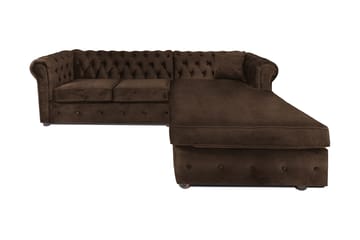 Bäddsoffa m. Divan Chesterfield Kristina - Vintage Brun - Möbler - Soffa - Bäddsoffa - Bäddsoffa divan