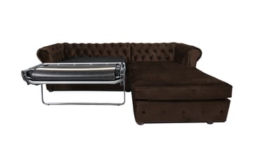 Bäddsoffa m. Divan Chesterfield Kristina - Vintage Brun - Möbler - Soffa - Bäddsoffa - Bäddsoffa divan