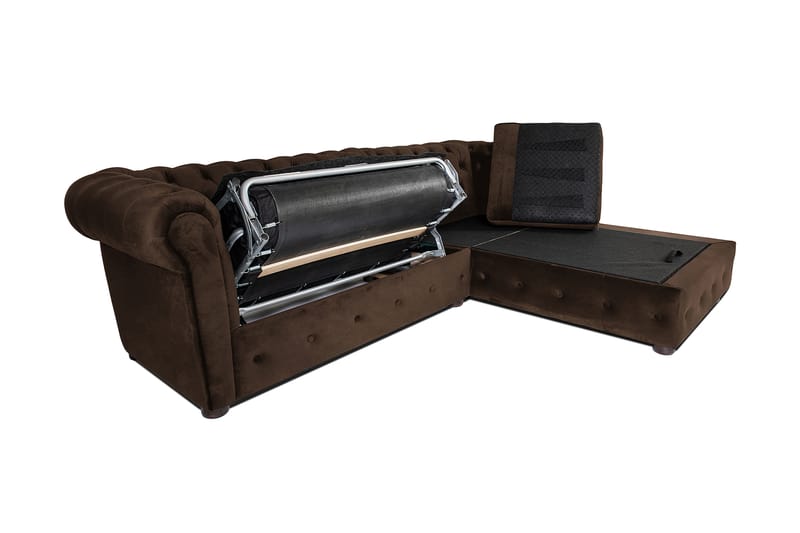 Bäddsoffa m. Divan Chesterfield Kristina - Vintage Brun - Möbler - Soffa - Bäddsoffa - Bäddsoffa divan