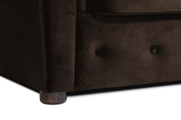 Bäddsoffa m. Divan Chesterfield Kristina - Vintage Brun - Möbler - Soffa - Bäddsoffa - Bäddsoffa divan