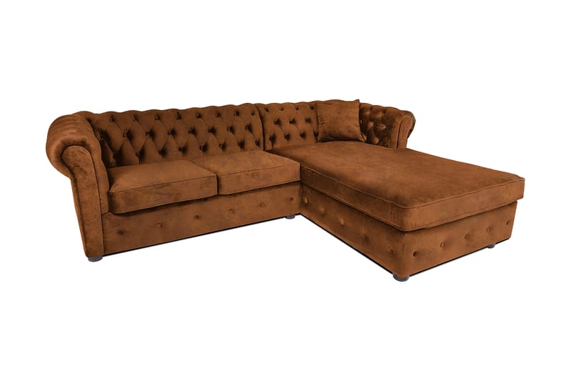 Bäddsoffa m. Divan Chesterfield Kristina - Vintage cognac - Möbler - Soffa - Bäddsoffa - Bäddsoffa divan