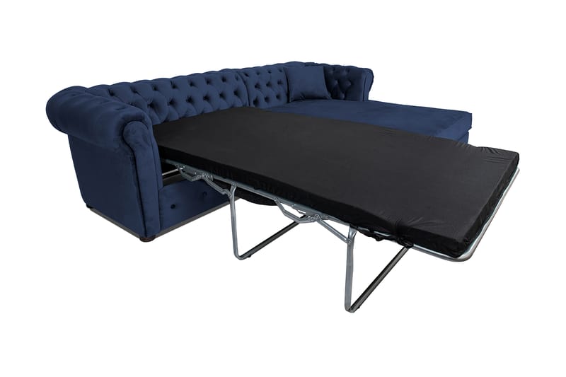 Bäddsoffa m. Divan Chesterfield Kristina - Petrolblå - Möbler - Soffa - Bäddsoffa - Bäddsoffa divan
