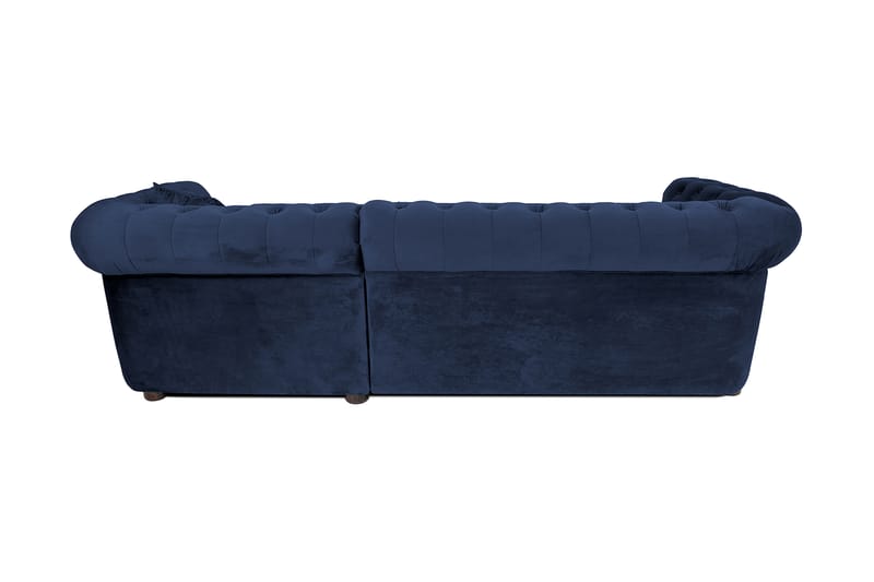 Bäddsoffa m. Divan Chesterfield Kristina - Petrolblå - Bäddsoffa divan