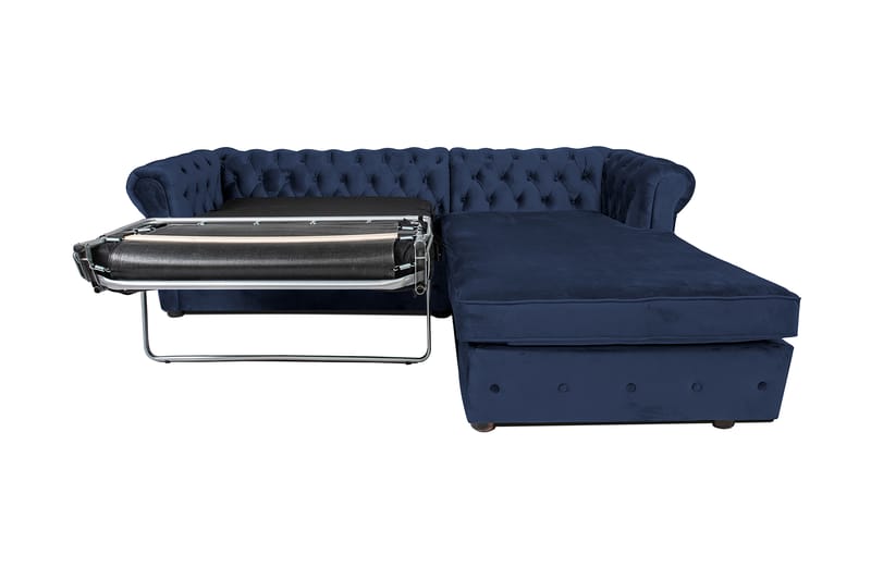 Bäddsoffa m. Divan Chesterfield Kristina - Petrolblå - Möbler - Soffa - Bäddsoffa - Bäddsoffa divan
