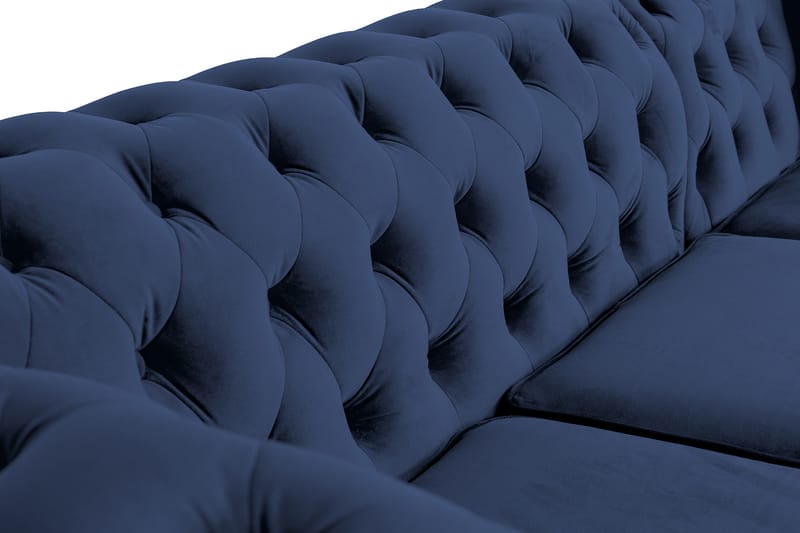 Bäddsoffa m. Divan Chesterfield Kristina - Petrolblå - Möbler - Soffa - Bäddsoffa - Bäddsoffa divan