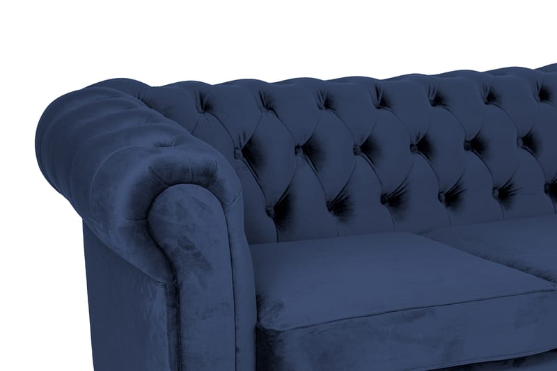 Bäddsoffa m. Divan Chesterfield Kristina - Petrolblå - Möbler - Soffa - Bäddsoffa - Bäddsoffa divan