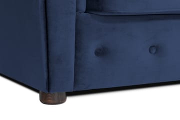 Bäddsoffa m. Divan Chesterfield Kristina - Petrolblå - Möbler - Soffa - Bäddsoffa - Bäddsoffa divan
