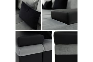 Bäddsoffa m. Divan Consuelo 3-sits L-formad - Rosa - Möbler - Soffa - Bäddsoffa - Bäddsoffa divan