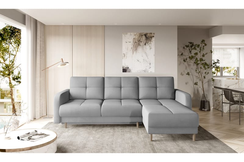 Bäddsoffa m. Divan Hatwall med Förvaring 3-sits - Grå - Möbler - Soffa - Bäddsoffa - Bäddsoffa divan
