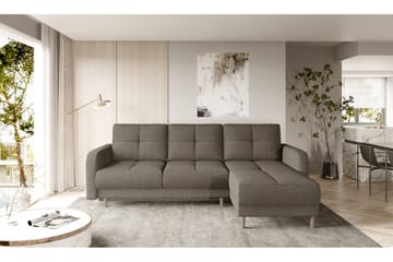 Bäddsoffa m. Divan Hatwall med Förvaring 3-sits - Mörkbeige - Möbler - Soffa - Bäddsoffa - Bäddsoffa divan
