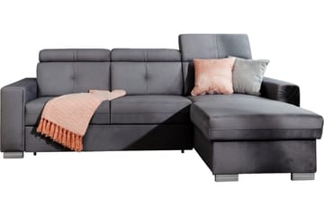 Bäddsoffa m. Divan Hazara med Förvaring 3-sits - Grå - Möbler - Soffa - Bäddsoffa - Bäddsoffa divan