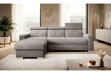 Bäddsoffa m. Divan Hazara med Förvaring 3-sits - Grå - Möbler - Soffa - Bäddsoffa - Bäddsoffa divan