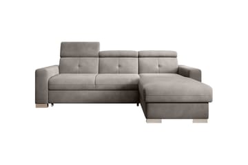 Bäddsoffa m. Divan Hazara med Förvaring 3-sits - Grå - Möbler - Soffa - Bäddsoffa - Bäddsoffa divan