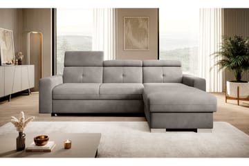 Bäddsoffa m. Divan Hazara med Förvaring 3-sits - Grå - Möbler - Soffa - Bäddsoffa - Bäddsoffa divan