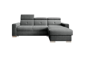 Bäddsoffa m. Divan Hazara med Förvaring 3-sits - Grå - Möbler - Soffa - Bäddsoffa - Bäddsoffa divan