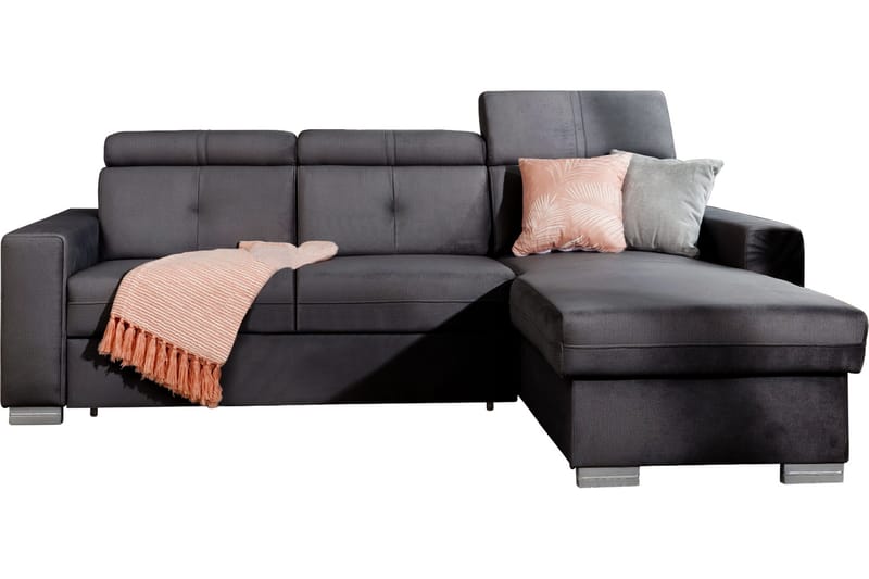 Bäddsoffa m. Divan Hazara med Förvaring 3-sits - Grå - Möbler - Soffa - Bäddsoffa - Bäddsoffa divan