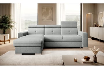 Bäddsoffa m. Divan Hazara med Förvaring 3-sits - Grå - Möbler - Soffa - Bäddsoffa - Bäddsoffa divan