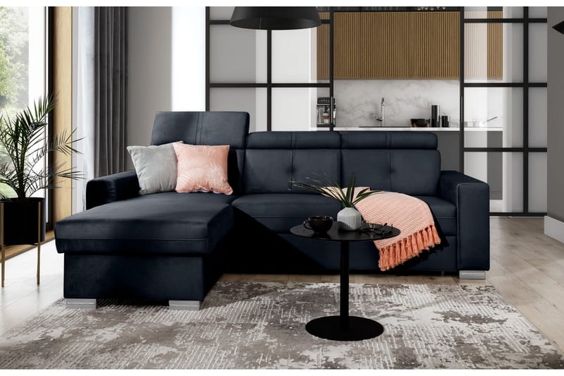 Bäddsoffa m. Divan Hazara med Förvaring 3-sits - Grafitgrå - Möbler - Soffa - Bäddsoffa - Bäddsoffa divan