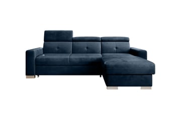 Bäddsoffa m. Divan Hazara med Förvaring 3-sits - Mörkblå - Möbler - Soffa - Bäddsoffa - Bäddsoffa divan