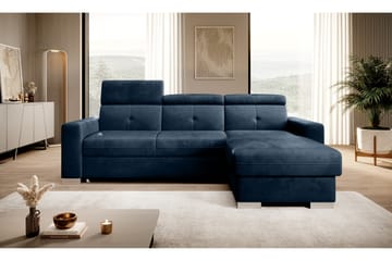 Bäddsoffa m. Divan Hazara med Förvaring 3-sits - Mörkblå - Möbler - Soffa - Bäddsoffa - Bäddsoffa divan