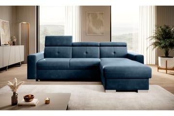 Bäddsoffa m. Divan Hazara med Förvaring 3-sits - Mörkblå - Möbler - Soffa - Bäddsoffa - Bäddsoffa divan