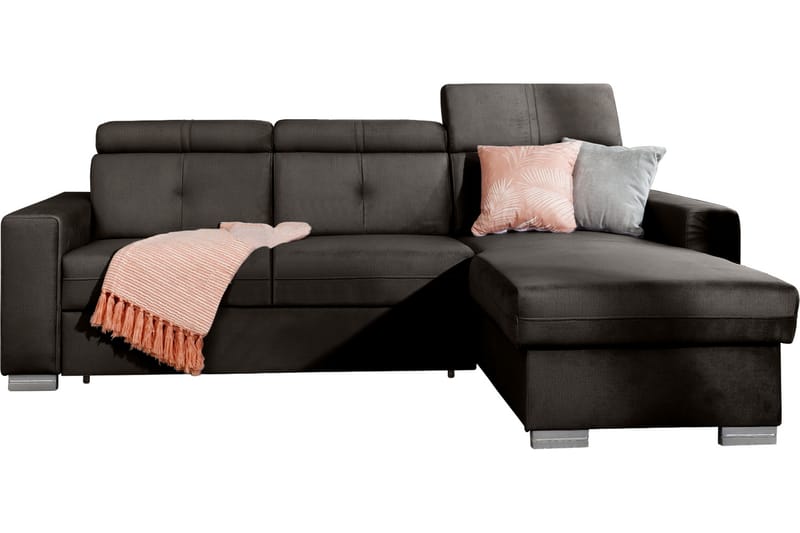 Bäddsoffa m. Divan Hazara med Förvaring 3-sits - Mörkbrun - Möbler - Soffa - Bäddsoffa - Bäddsoffa divan