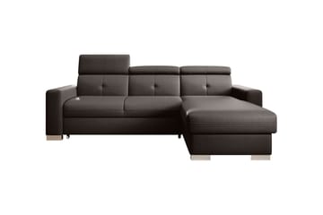 Bäddsoffa m. Divan Hazara med Förvaring 3-sits - Mörkbrun - Möbler - Soffa - Bäddsoffa - Bäddsoffa divan