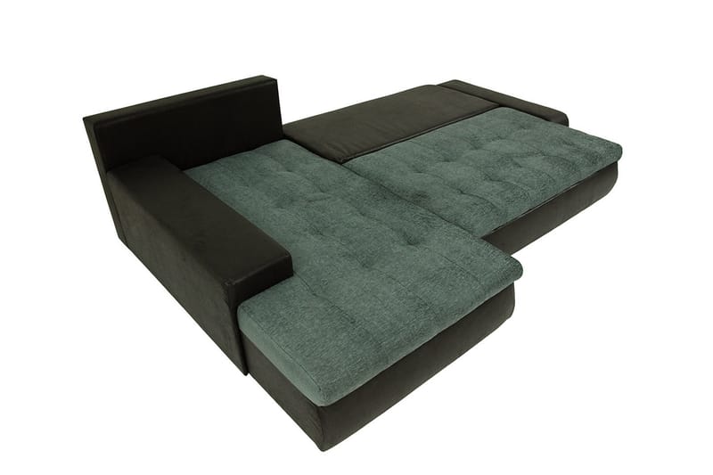 Bäddsoffa m. Divan Jonner 3-sits med Förvaring - Svart - Bäddsoffa divan