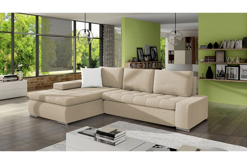 Bäddsoffa m. Divan Jonner L-formad - Möbler - Soffa - Bäddsoffa - Bäddsoffa divan