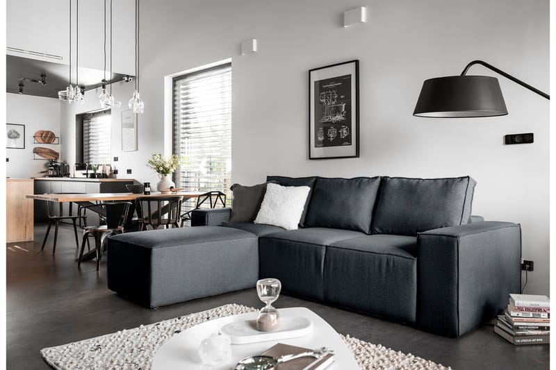 Bäddsoffa m. Divan Kandari med Förvaring - Blå - Möbler - Soffa - Bäddsoffa - Bäddsoffa divan