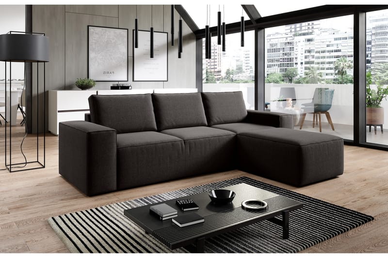 Bäddsoffa m. Divan Kandari med Förvaring - Brun - Möbler - Soffa - Bäddsoffa - Bäddsoffa divan