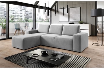 Bäddsoffa m. Divan Kandari med Förvaring - Grå - Möbler - Soffa - Bäddsoffa - Bäddsoffa divan