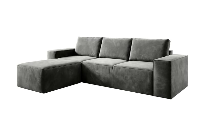 Bäddsoffa m. Divan Kandari med Förvaring - Grå - Möbler - Soffa - Bäddsoffa - Bäddsoffa divan
