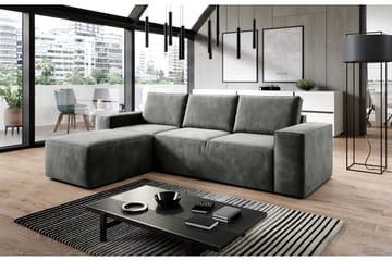 Bäddsoffa m. Divan Kandari med Förvaring - Grå - Möbler - Soffa - Bäddsoffa - Bäddsoffa divan