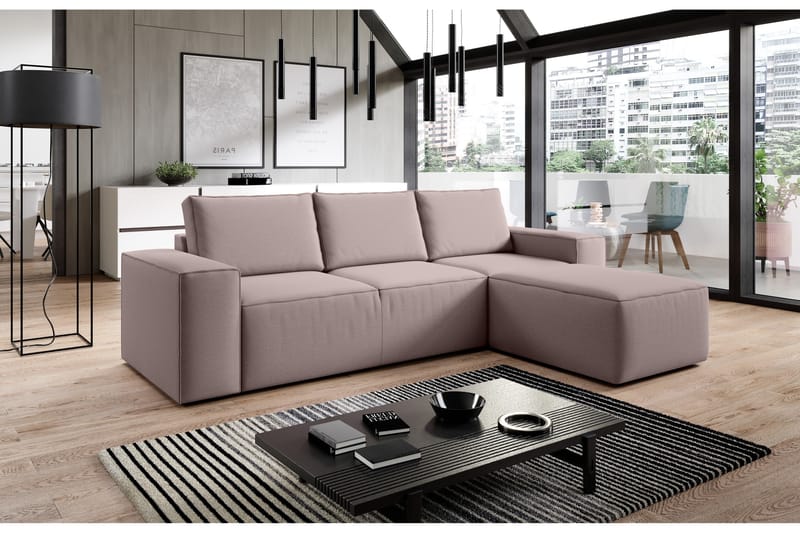 Bäddsoffa m. Divan Kandari med Förvaring - Grå - Möbler - Soffa - Bäddsoffa - Bäddsoffa divan