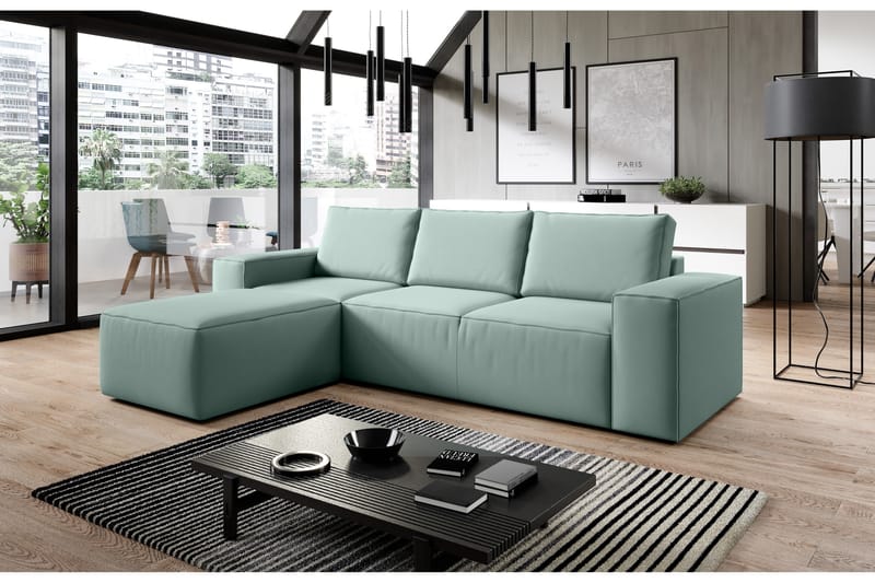 Bäddsoffa m. Divan Kandari med Förvaring - Ljusrosa - Möbler - Soffa - Bäddsoffa - Bäddsoffa divan