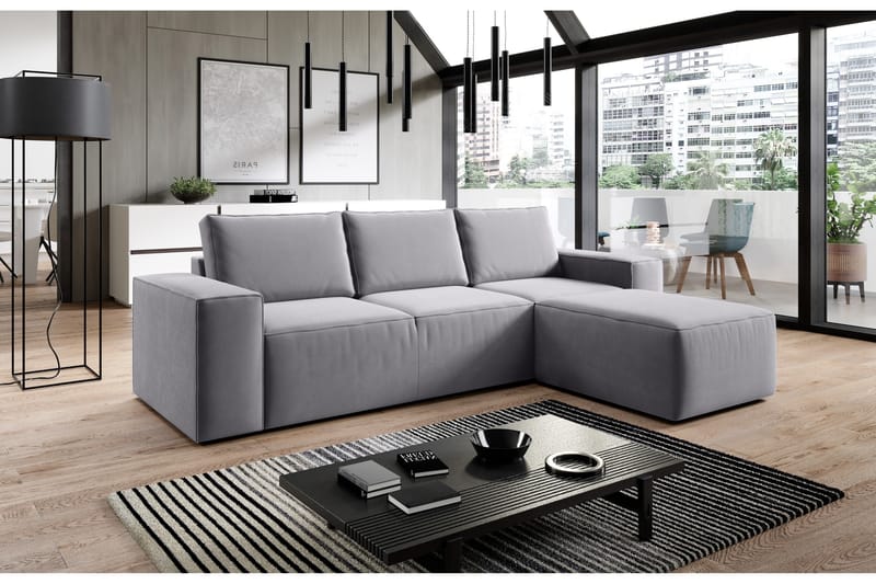 Bäddsoffa m. Divan Kandari med Förvaring - Mörkgrå - Möbler - Soffa - Bäddsoffa - Bäddsoffa divan