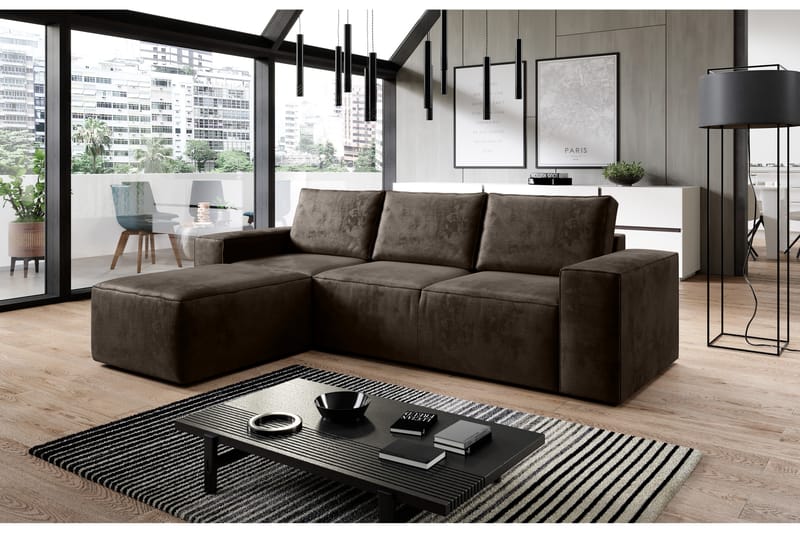 Bäddsoffa m. Divan Kandari med Förvaring - Rosa - Möbler - Soffa - Bäddsoffa - Bäddsoffa divan