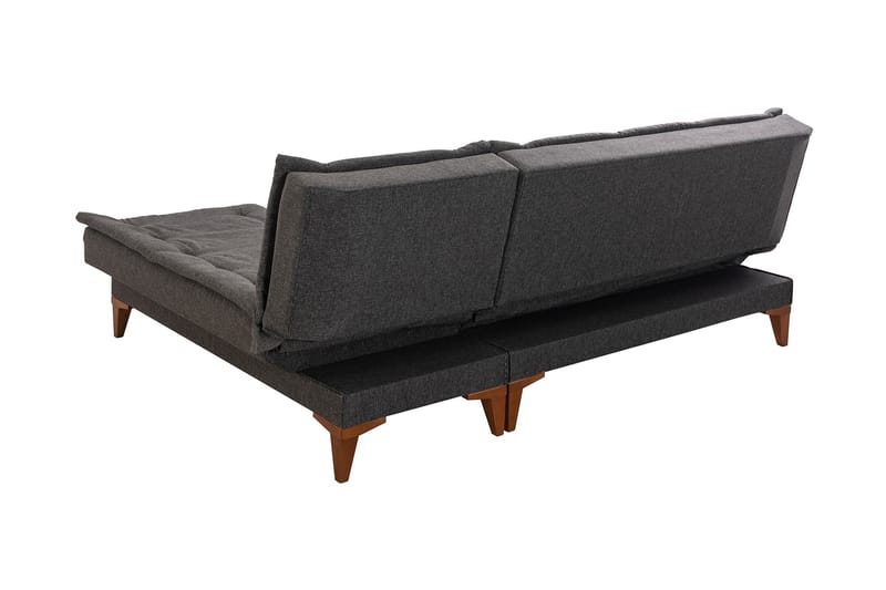 Bäddsoffa m. Divan Longburn 4-sits 107x205 - Antracit - Möbler - Soffa - Bäddsoffa - Bäddsoffa divan