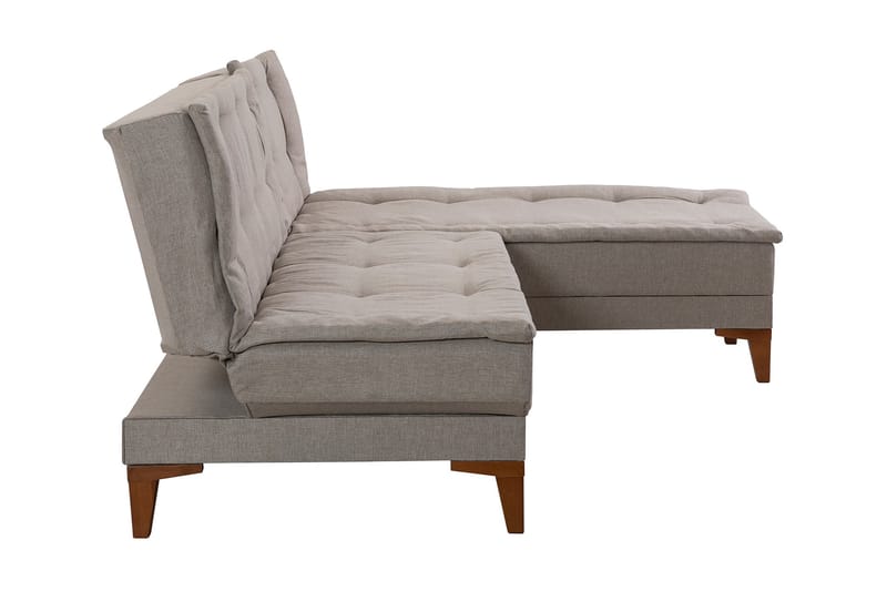 Bäddsoffa m. Divan Longburn 4-sits 107x205 - Cream - Bäddsoffa divan