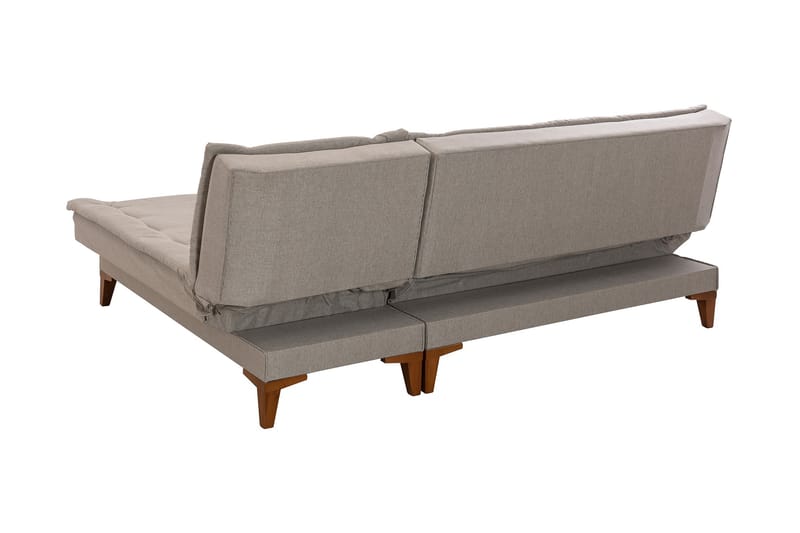 Bäddsoffa m. Divan Longburn 4-sits 107x205 - Cream - Bäddsoffa divan