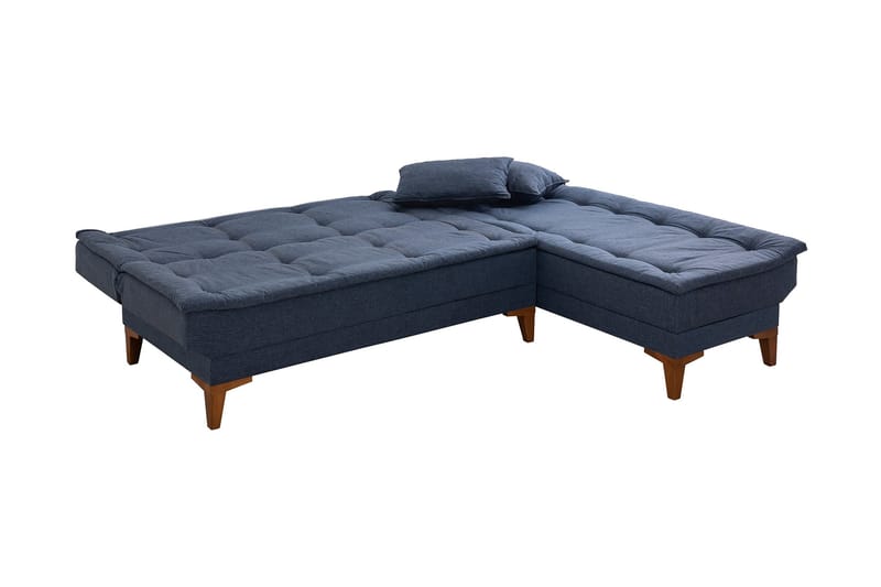 Bäddsoffa m. Divan Longburn 4-sits 107x205 - Mörkblå - Möbler - Soffa - Bäddsoffa - Bäddsoffa divan