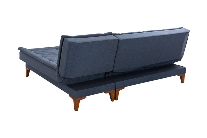 Bäddsoffa m. Divan Longburn 4-sits 107x205 - Mörkblå - Möbler - Soffa - Bäddsoffa - Bäddsoffa divan