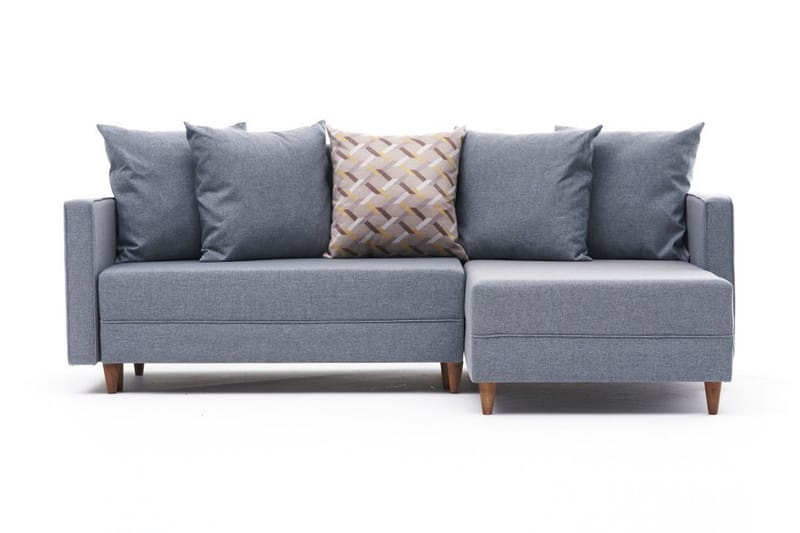 Bäddsoffa m. Divan Makinat 4-sits 192x135 - Blå - Möbler - Soffa - Bäddsoffa - Bäddsoffa divan