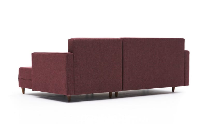 Bäddsoffa m. Divan Makinat 4-sits 192x135 - Röd - Möbler - Soffa - Bäddsoffa - Bäddsoffa divan