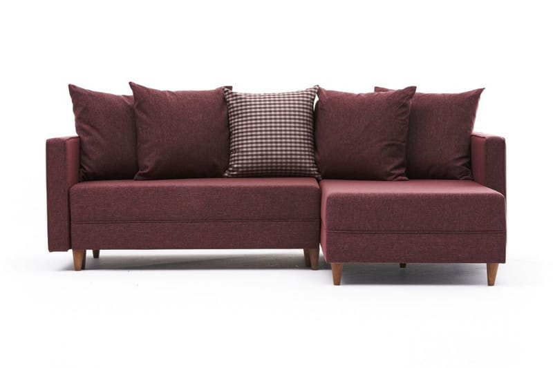 Bäddsoffa m. Divan Makinat 4-sits 192x135 - Röd - Möbler - Soffa - Bäddsoffa - Bäddsoffa divan