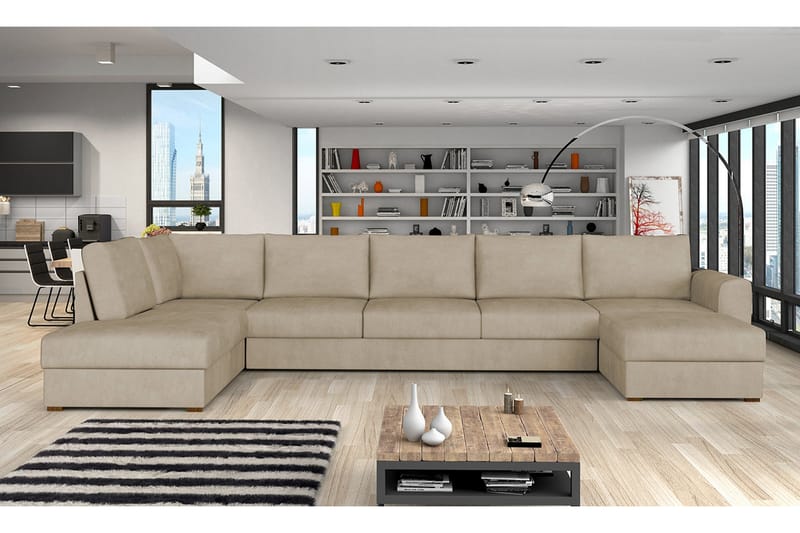 Bäddsoffa m. Divan och Schäslong Dargina - Möbler - Soffa - Bäddsoffa - Bäddsoffa divan