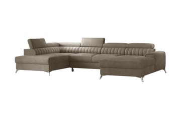Bäddsoffa m. Divan och Schäslong Kamiko med Förvaring - Beige - Möbler - Soffa - Bäddsoffa - Bäddsoffa divan