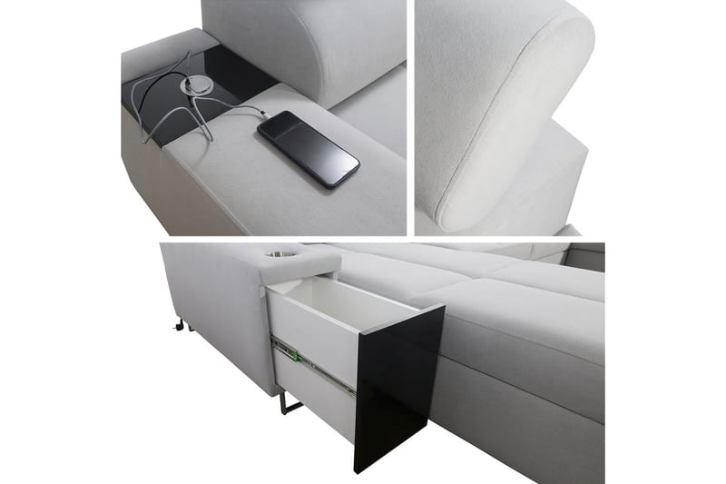 Bäddsoffa m. Divan och Schäslong Torretta - Möbler - Soffa - Bäddsoffa - Bäddsoffa divan